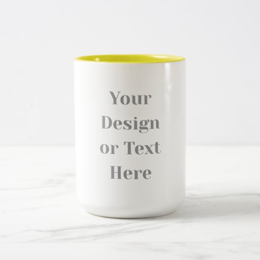 Customizable Your Design or Text Here Personalized Zweifarbige Tasse (Mittel)