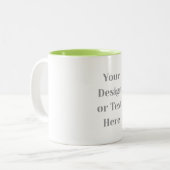 Customizable Your Design or Text Here Personalized Zweifarbige Tasse (Vorderseite Links)