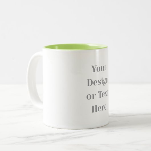 Customizable Your Design or Text Here Personalized Zweifarbige Tasse (Vorderseite Links)