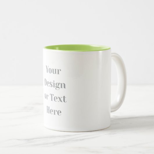 Customizable Your Design or Text Here Personalized Zweifarbige Tasse (VorderseiteRechts)