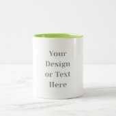 Customizable Your Design or Text Here Personalized Zweifarbige Tasse (Mittel)