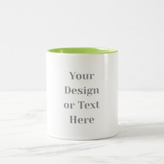 Customizable Your Design or Text Here Personalized Zweifarbige Tasse (Mittel)