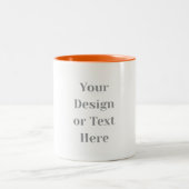 Customizable Your Design or Text Here Personalized Zweifarbige Tasse (Mittel)
