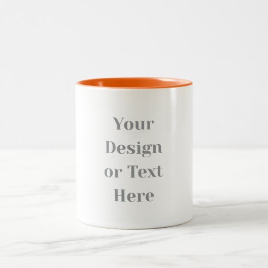 Customizable Your Design or Text Here Personalized Zweifarbige Tasse (Mittel)