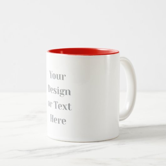 Customizable Your Design or Text Here Personalized Zweifarbige Tasse (VorderseiteRechts)