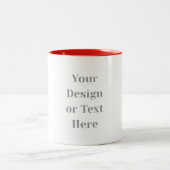 Customizable Your Design or Text Here Personalized Zweifarbige Tasse (Mittel)