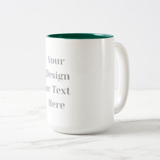 Customizable Your Design or Text Here Personalized Zweifarbige Tasse (VorderseiteRechts)