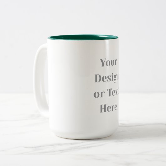 Customizable Your Design or Text Here Personalized Zweifarbige Tasse (Vorderseite Links)