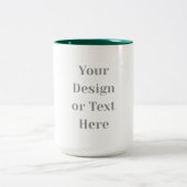 Customizable Your Design or Text Here Personalized Zweifarbige Tasse (Mittel)