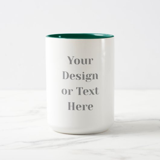 Customizable Your Design or Text Here Personalized Zweifarbige Tasse (Mittel)