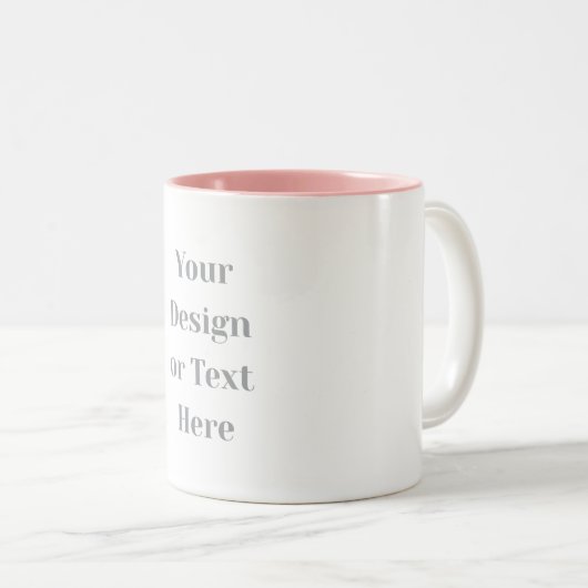 Customizable Your Design or Text Here Personalized Zweifarbige Tasse (VorderseiteRechts)