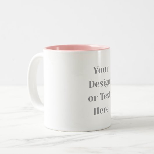 Customizable Your Design or Text Here Personalized Zweifarbige Tasse (Vorderseite Links)