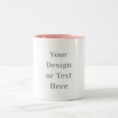 Customizable Your Design or Text Here Personalized Zweifarbige Tasse (Mittel)