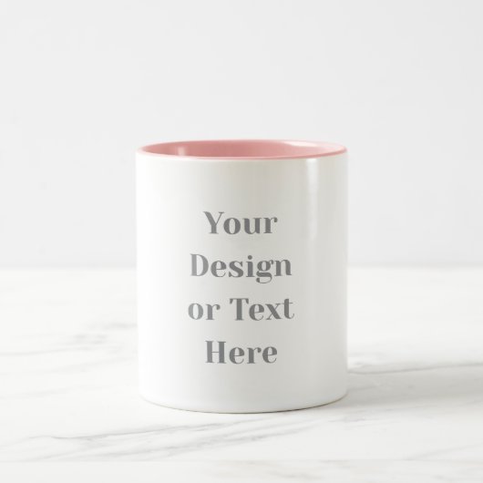 Customizable Your Design or Text Here Personalized Zweifarbige Tasse (Mittel)