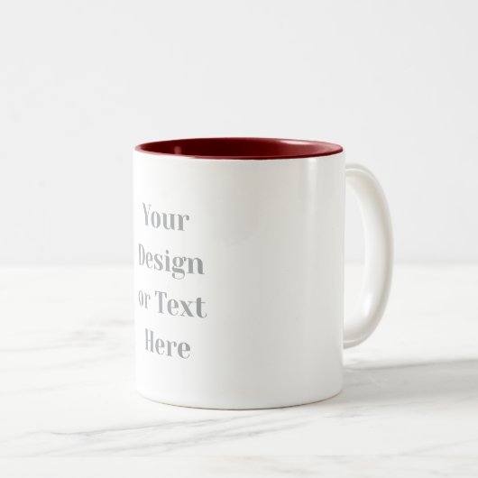 Customizable Your Design or Text Here Personalized Zweifarbige Tasse (VorderseiteRechts)