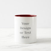 Customizable Your Design or Text Here Personalized Zweifarbige Tasse (Mittel)