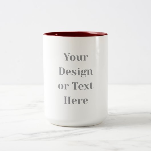 Customizable Your Design or Text Here Personalized Zweifarbige Tasse (Mittel)