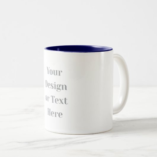 Customizable Your Design or Text Here Personalized Zweifarbige Tasse (VorderseiteRechts)