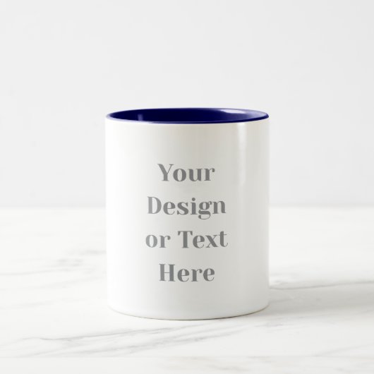 Customizable Your Design or Text Here Personalized Zweifarbige Tasse (Mittel)