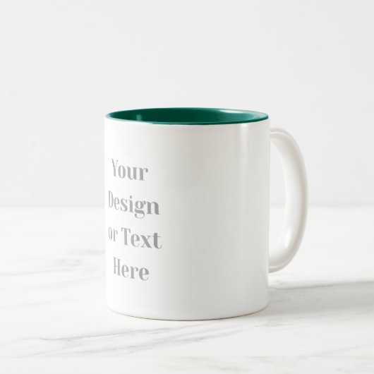 Customizable Your Design or Text Here Personalized Zweifarbige Tasse (VorderseiteRechts)