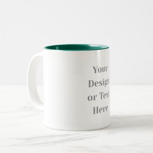 Customizable Your Design or Text Here Personalized Zweifarbige Tasse (Vorderseite Links)