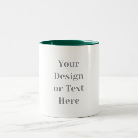 Customizable Your Design or Text Here Personalized Zweifarbige Tasse (Mittel)
