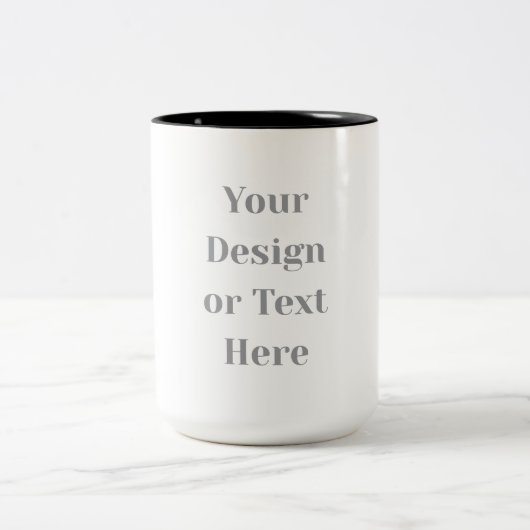 Customizable Your Design or Text Here Personalized Zweifarbige Tasse (Mittel)