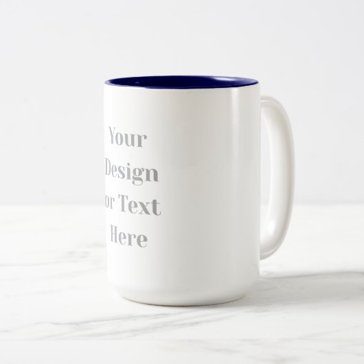 Customizable Your Design or Text Here Personalized Zweifarbige Tasse (VorderseiteRechts)