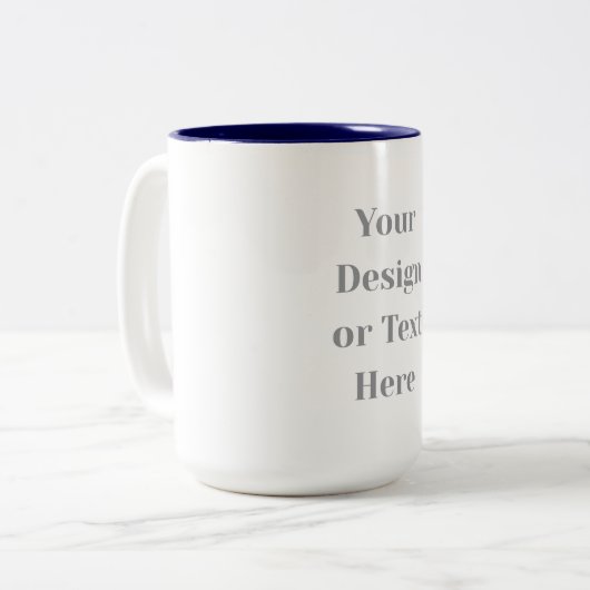 Customizable Your Design or Text Here Personalized Zweifarbige Tasse (Vorderseite Links)