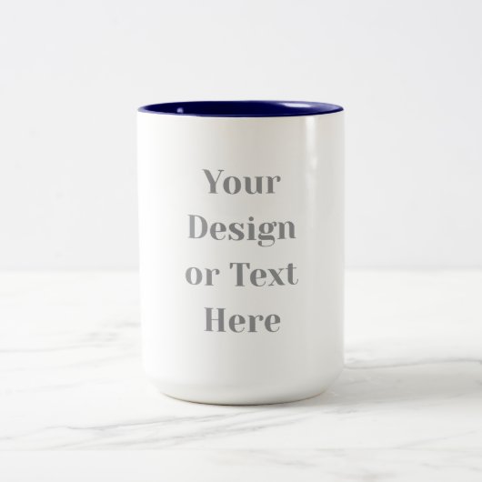 Customizable Your Design or Text Here Personalized Zweifarbige Tasse (Mittel)