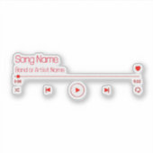 Customizable Your Favorite Music Aufkleber (Vorderseite)