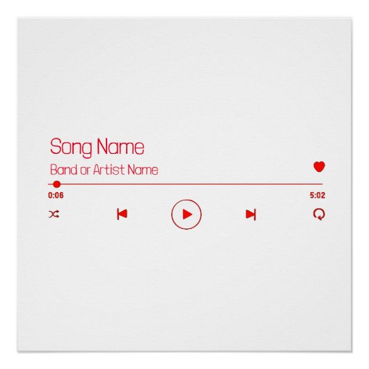 Customizable Your Favorite Music Poster (Vorderseite)