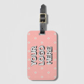 Customizable Your Logo Here Gepäckanhänger (Vorderseite Vertikal)