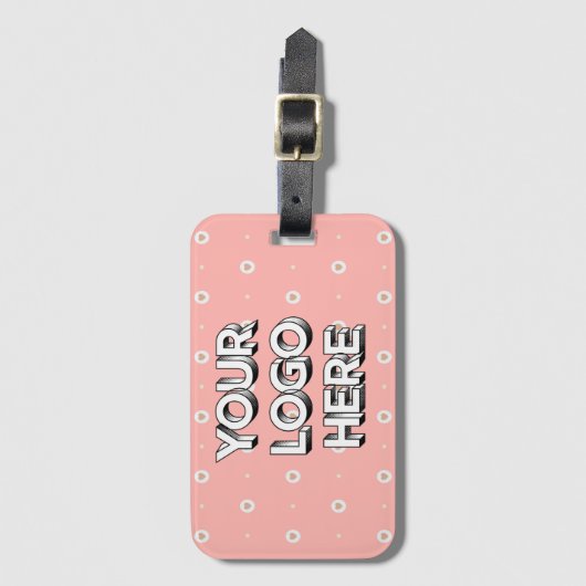 Customizable Your Logo Here Gepäckanhänger (Vorderseite Vertikal)