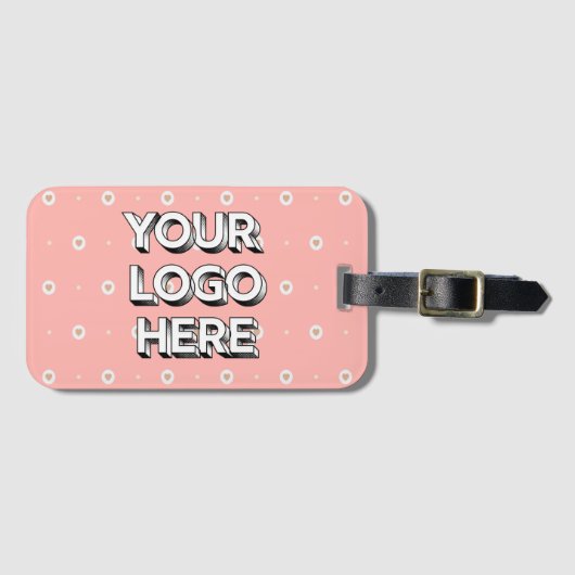 Customizable Your Logo Here Gepäckanhänger (Vorderseite (Horizontal))