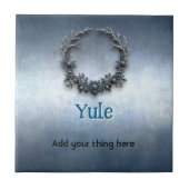 Customizable Yule Ceramic Tile Fliese (Vorderseite)
