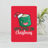 CustomizableLet's Roll on Christmas Einladung (Stehend Vorderseite)