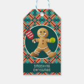 CustomizablePickleball Gingerbread Cheer Geschenkanhänger (Vorderseite)