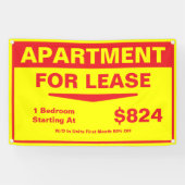 Customize 1 2 3 Bedroom Apartments For Lease Banner (Horizontal)