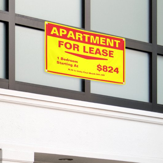 Customize 1 2 3 Bedroom Apartments For Lease Banner (Äußeres Gebäude)