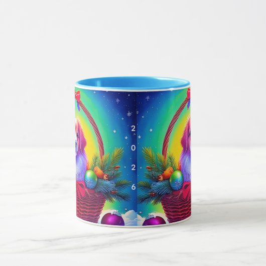 Customize 2026 Cutest Loyal Christmas Dog  Tasse (Zentrum)