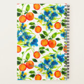 Customize 2026 Oranges & Blue Blossoms Planner Planer (Rückseite)