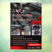 Customize Auto Repair Garage Service List With Log Fensteraufkleber (Blatt 3)