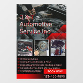 Customize Auto Repair Garage Service List With Log Fensteraufkleber (Blatt)