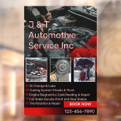 Customize Auto Repair Garage Service List With Log Fensteraufkleber (Blatt 2)