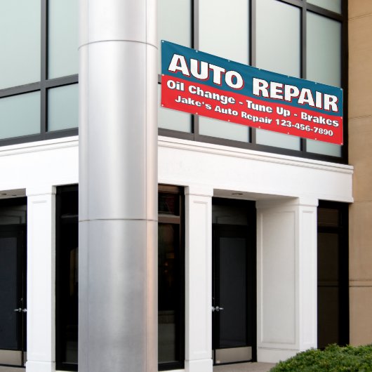 Customize Auto Repair Service Brakes Oil Change Banner (Äußeres Gebäude)