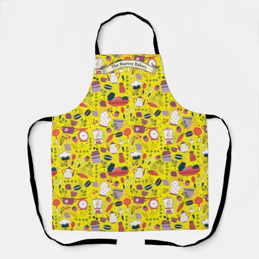 Customize Bakery Shop Kitchen Utensils Pattern  Schürze (Vorderseite)