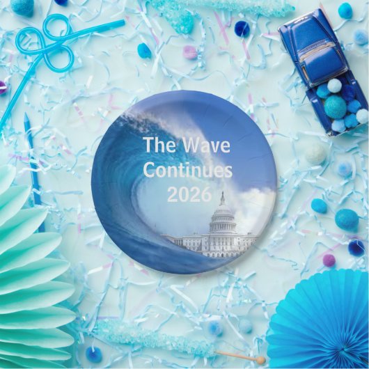 Customize Blue Wave Election 2026 Pappteller (Party)