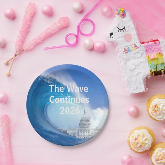 Customize Blue Wave Election 2026 Pappteller (Party)