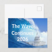 Customize Blue Wave Election 2026 Postkarte (Vorne/Hinten)
